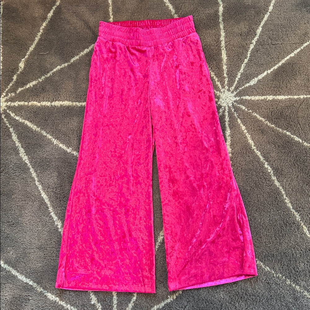 Velvet Wide Leg Pants Hot Pink | a new day | Size Small